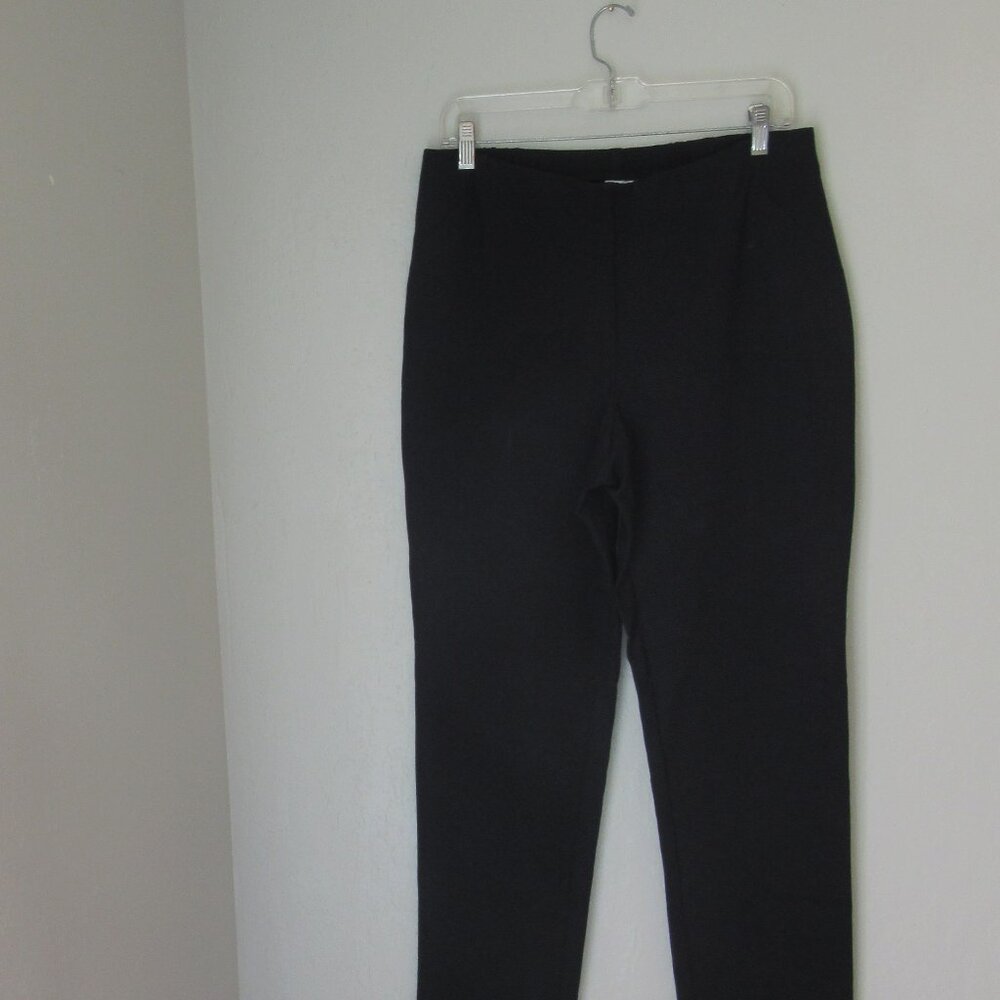 J Jill Black Ponte Slim Leg Elasticized Waist Medium Pants